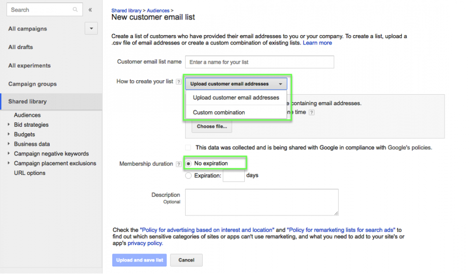 google-shopping-coincidencia-de-clientes