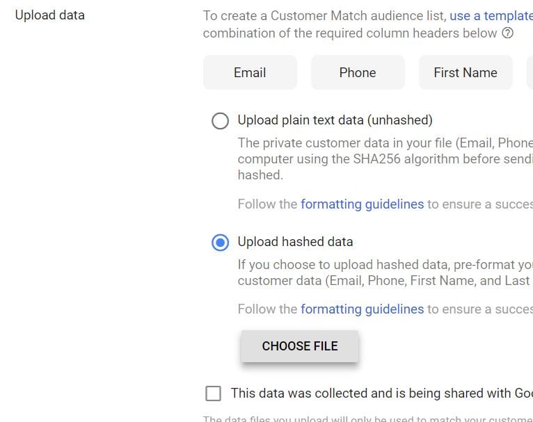 google_shopping_feed_marketing_consejos_para_black_friday_2018_google_customer_match_cargar_listado